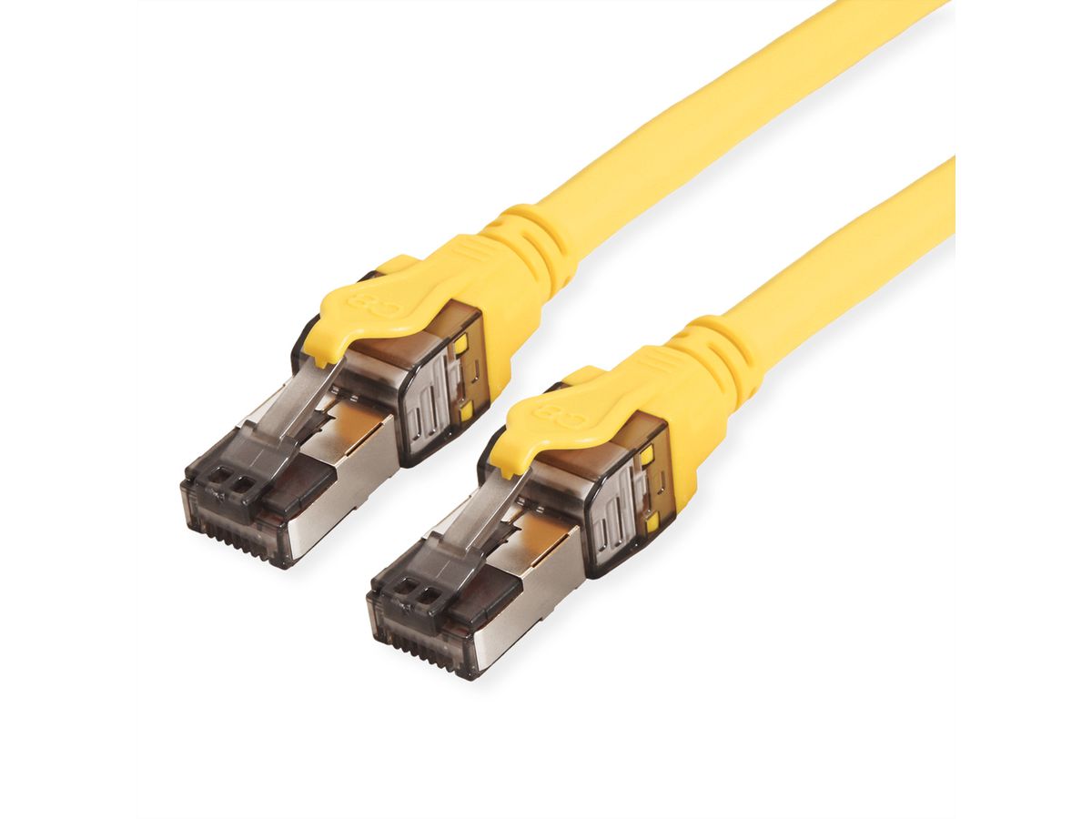ROLINE S/FTP Patch Cord Cat.8 (Class I), stranded, LSOH, yellow, 1 m