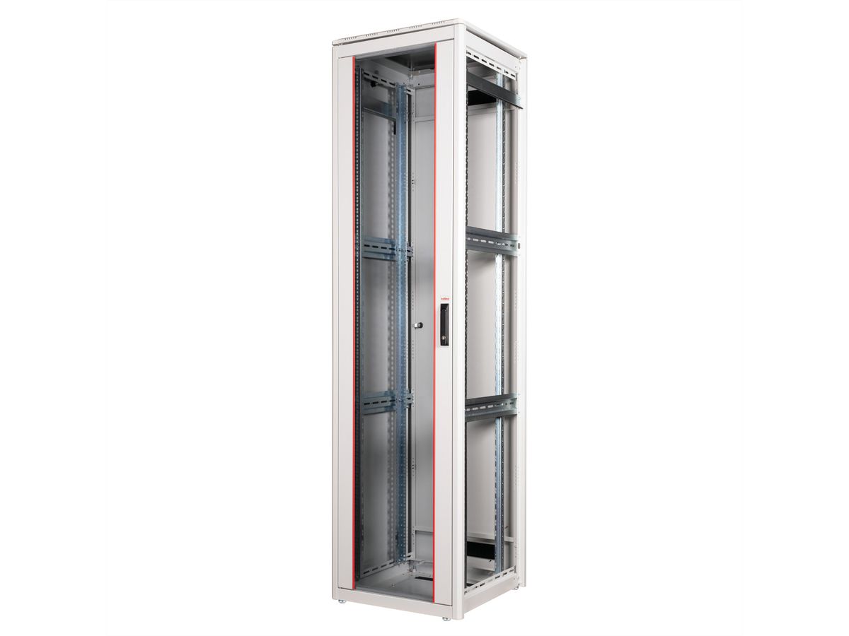 ROLINE 19-inch netwerkkast Pro 47 U, 600x600 BxD Glazen deur grijs