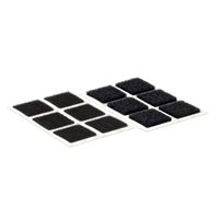VELCRO® klittenband vierkanten zelfklevende klittenband 25 mm x 25 mm x 24 sets zwart