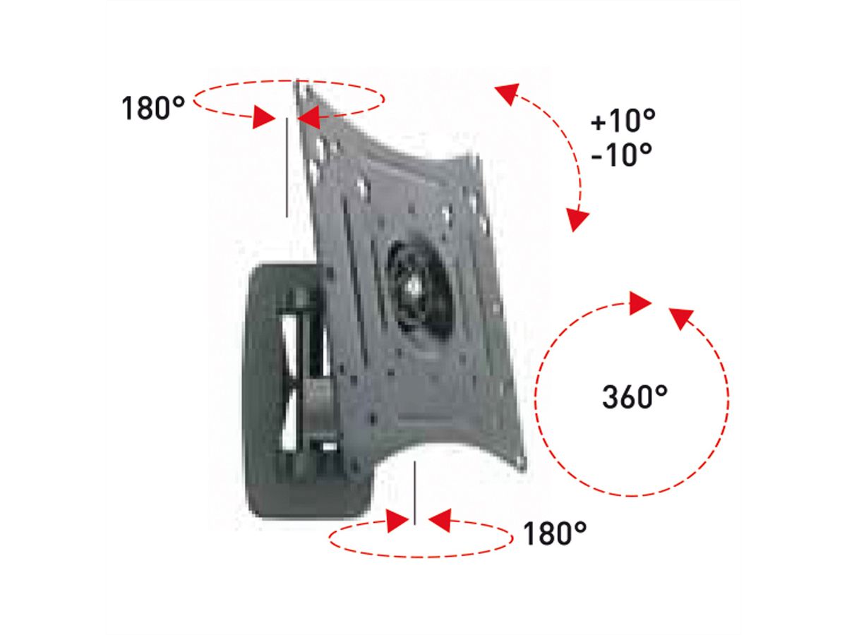 ROLINE LCD Monitor Arm, Wall Mount, 4 Joints