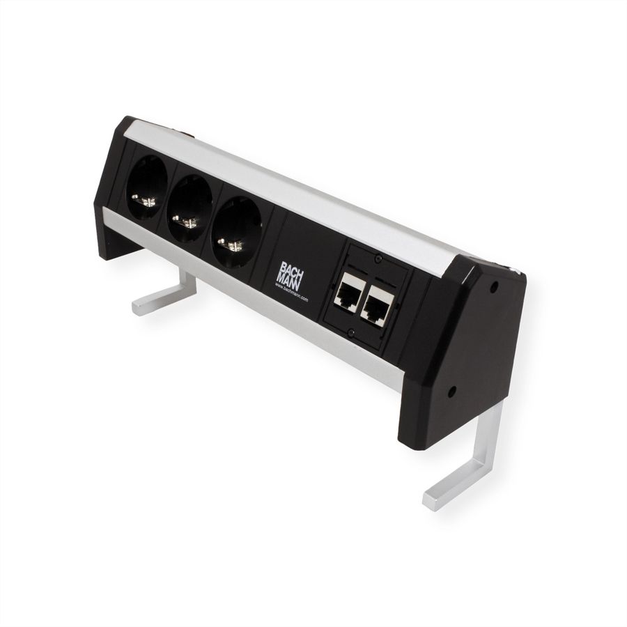 BACHMANN DESK 3x geaard contact, 2x CAT6