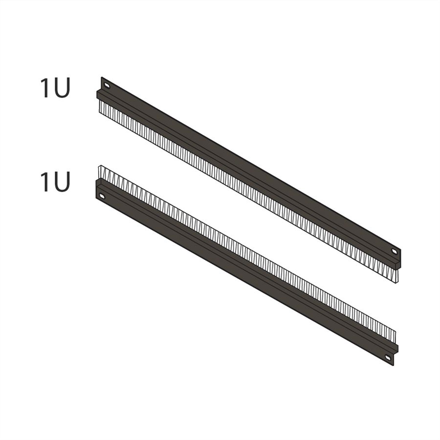 BRUSH CAB.ENTRY 1U BLACK (2X)