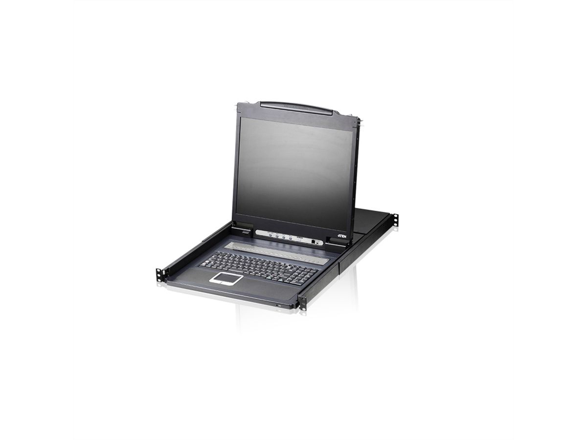 ATEN CL1308N KVM-Switch, 48cm TFT, VGA, PS/2-USB, 8 Port, FR-Layout