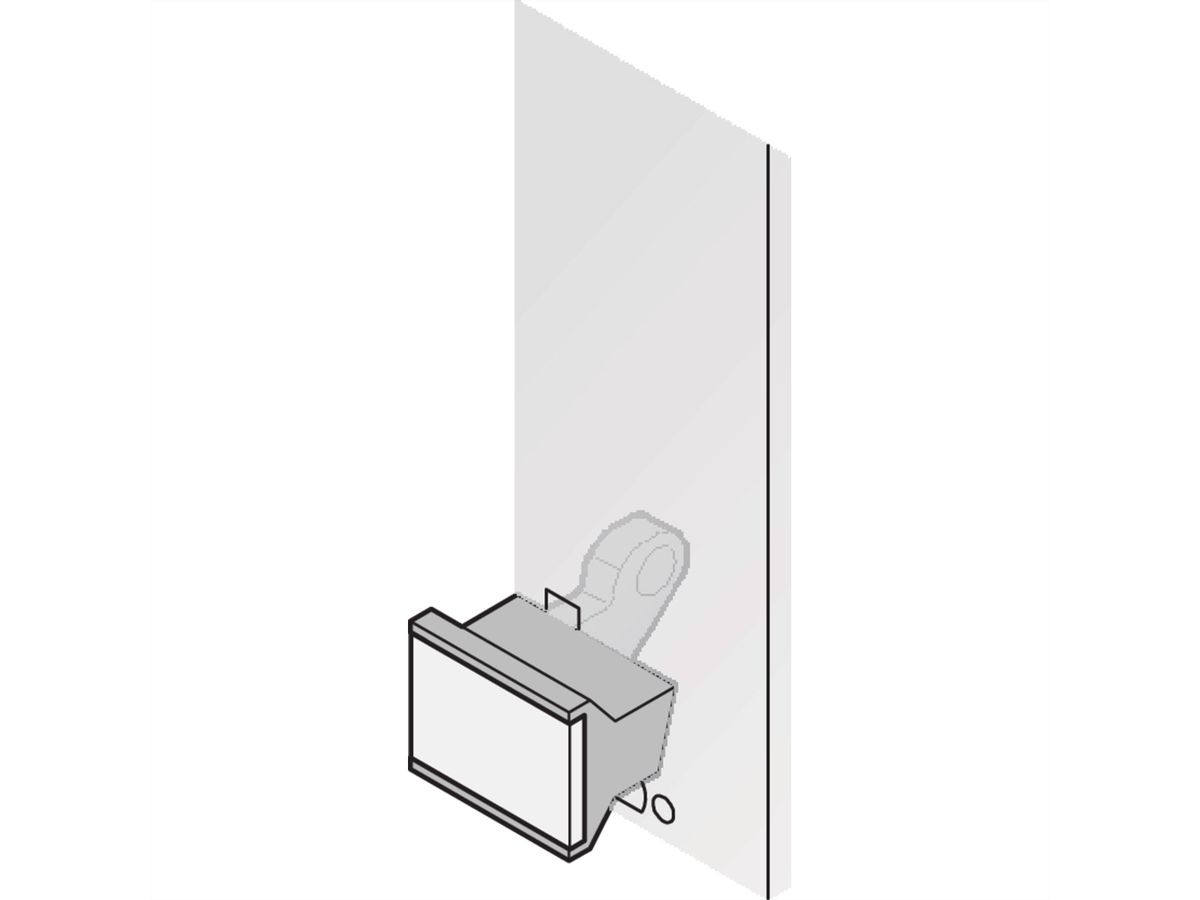 SCHROFF Handgreep trapeziumvorm, type 1, boven, zwart