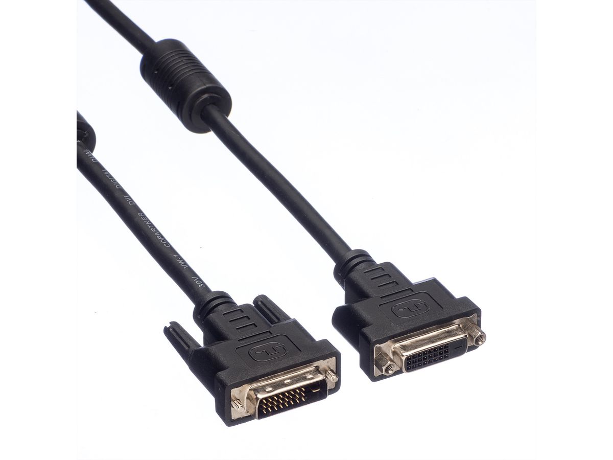 VALUE DVI verlengkabel, DVI M-F, (24+1) dual link, 2 m