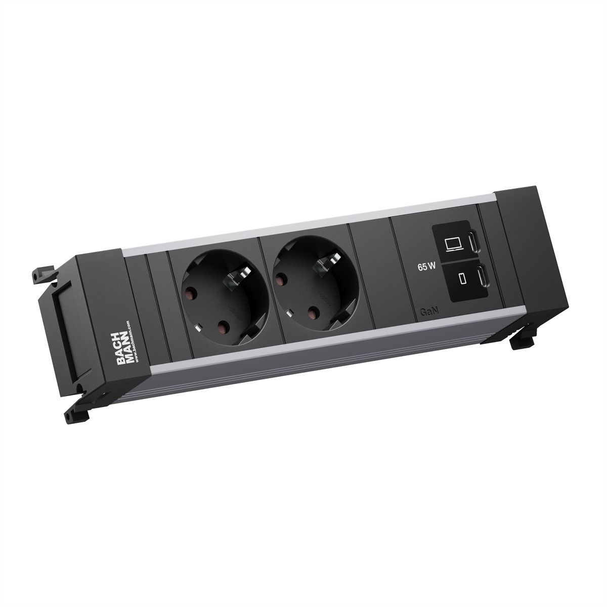 BACHMANN POWER FRAME 2xCEE7/3, 1xUSB C/C 65W L=0.2m