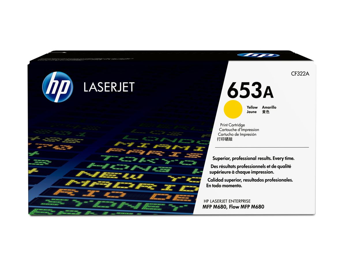HP 653A originele gele LaserJet tonercartridge
