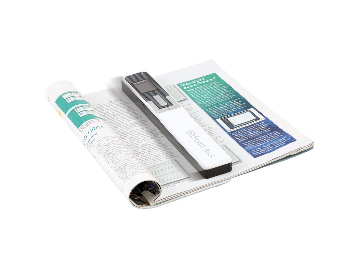 IRIScan Book 5 Wit 30PPM-batterij Li-io documentscanner, Mobiele handscanner voor boeken