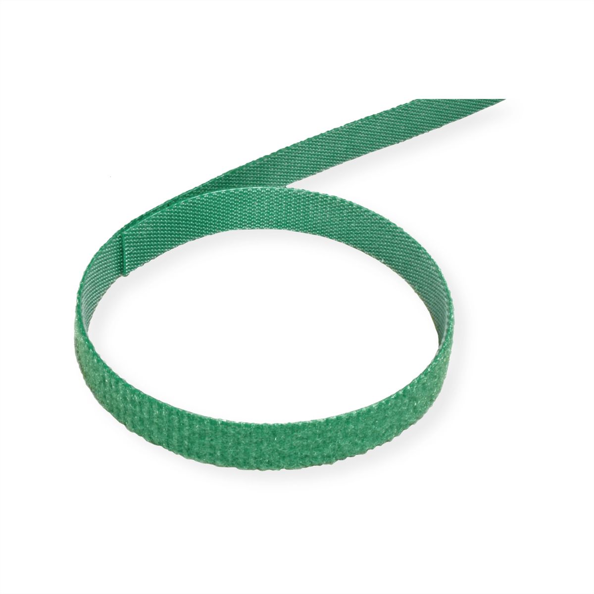VALUE Klittenband op rol, 10mm, groen, 25 m