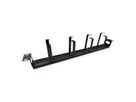 VALUE 19" Cable Management 1U, with 4 Metal Rings (G-Type), with Brush Seal, black