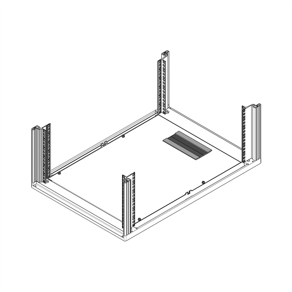 SCHROFF Novastar Brush Strip for Base Plate Single Piece With Cable Ducting