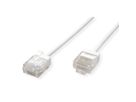ROLINE UTP DataCenter Patchkabel Cat.6A (Class EA), LSOH, dun, extra korte stekker, wit, 3 m