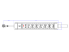 BACHMANN PRIMO 2 6xCEE7/3 1xSPD with loop 2.0m CEE7/7 RAL6028