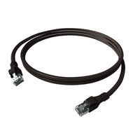 EasyLan DualBoot® PushPull Patch Cable Cat.6A (Class EA), S/FTP, RJ45 / RJ45, black, 3 m