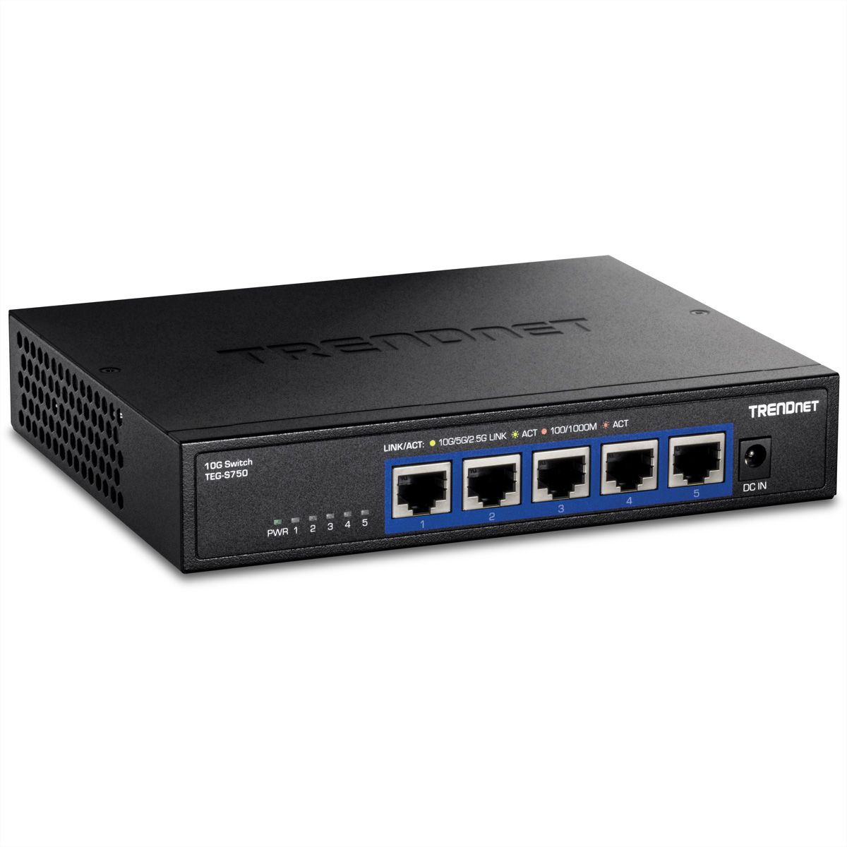TRENDnet TEG-S750 5-poorts 10G switch, zwart
