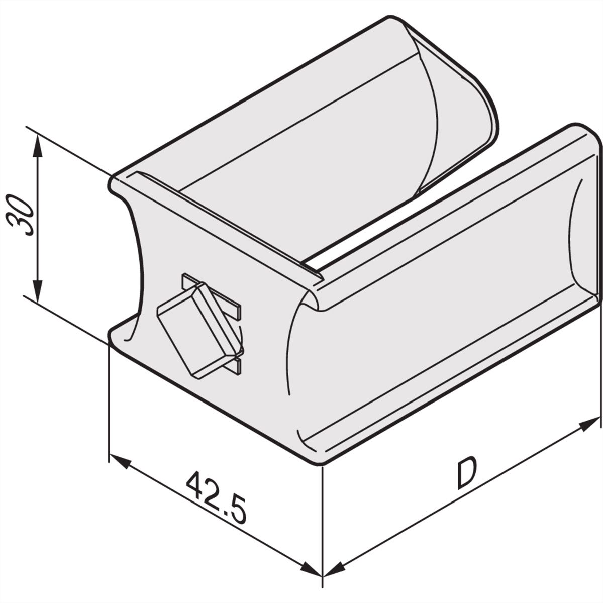 SCHROFF Cable Eye, Plastic, 30W 100D