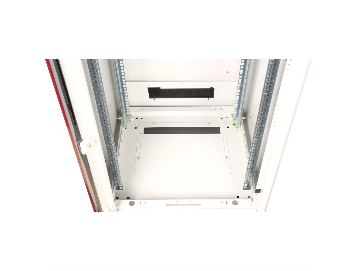 ROLINE 19-inch Network Cabinet Pro 32 U, 600x600 WxD glass door grey