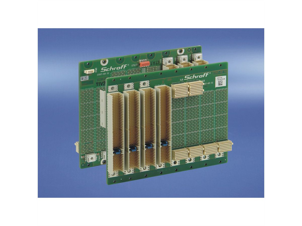 SCHROFF CPCI PlusIO-backplane, 3 HE, 4 + 4 sleuven