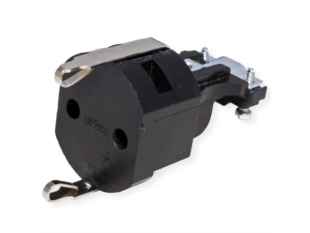 BACHMANN solid rubber coupling black, Bend protection mountable