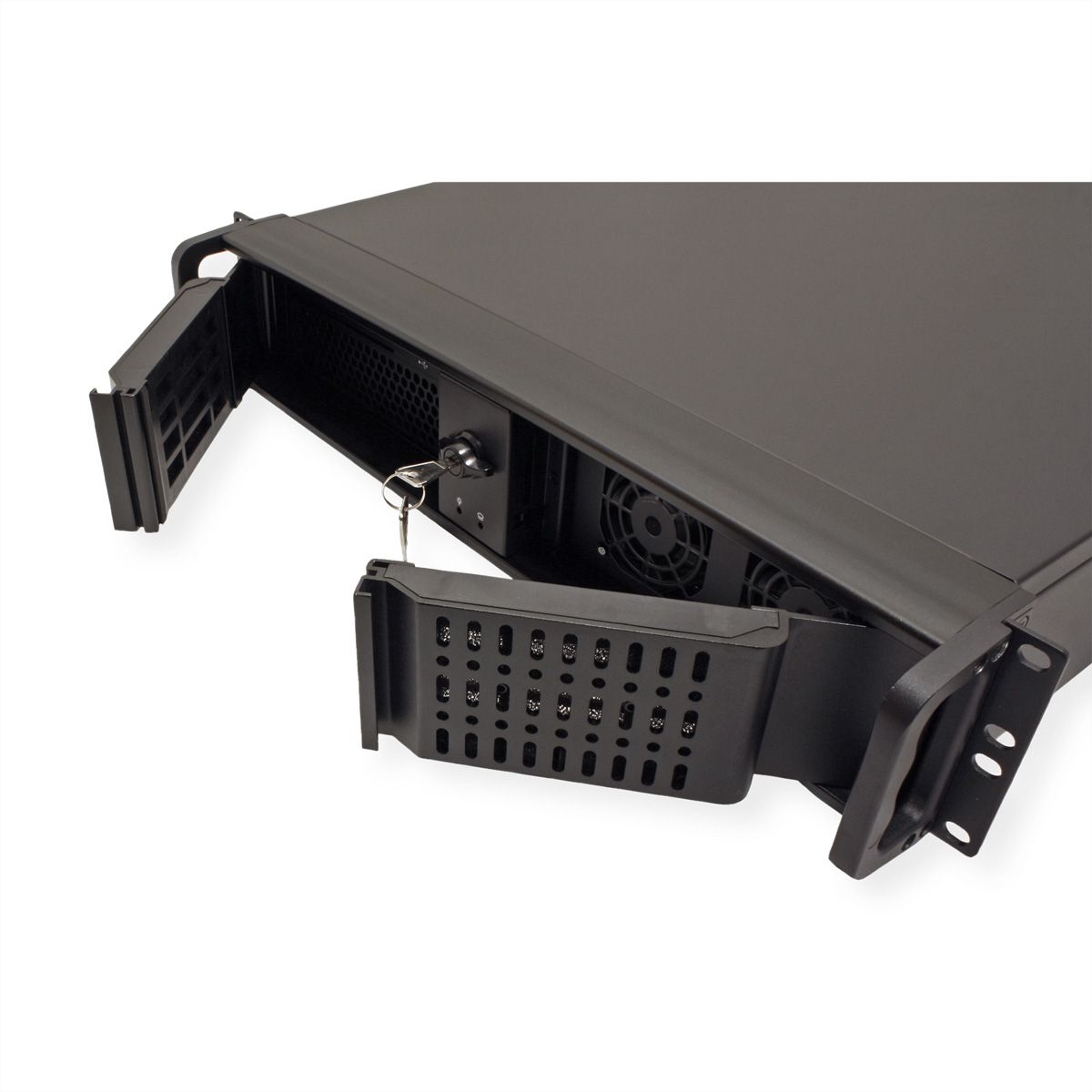 19" serverbehuizing, 2U, kort, IPC 2U 2098-SK, zwart