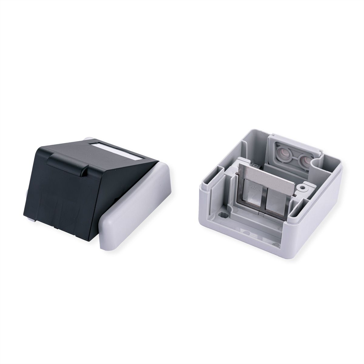 VALUE Outdoor wandbehuizing voor 2x keystones , grijs