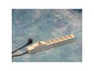 SCHROFF contactdoosstrip UTE, 6 contactdozen, 19", met overstroombeveiliging