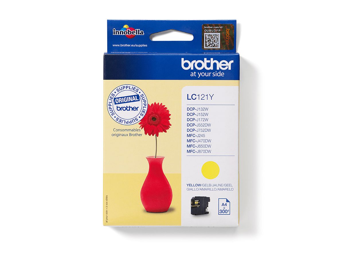 Brother LC121Y inktcartridge 1 stuk(s) Origineel Geel