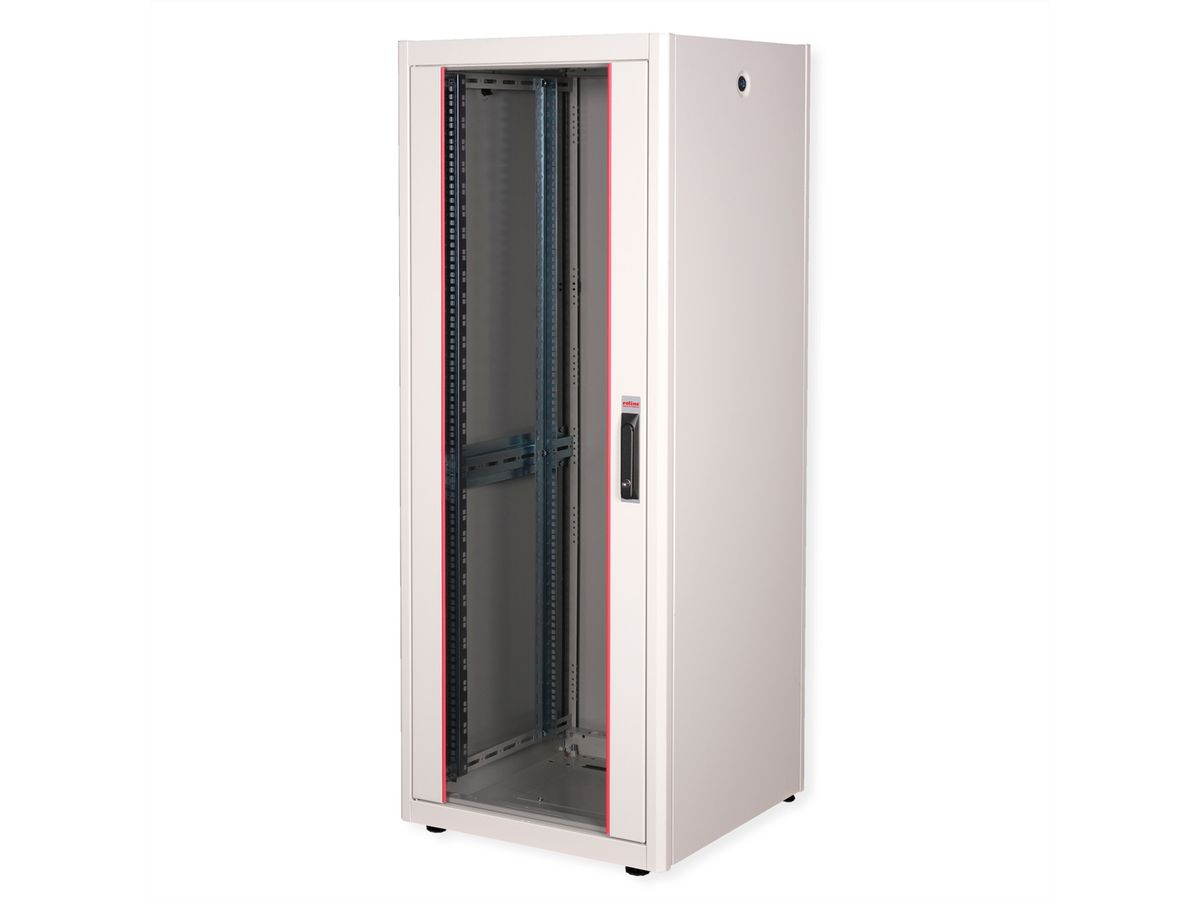 ROLINE 19-inch netwerkkast Basic 32 U, 600x600 BxD Glazen deur grijs