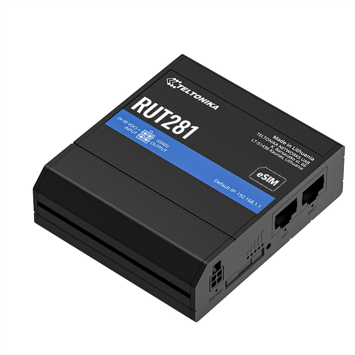 TELTONIKA RUT281 CAT4 LTE Router SIM & eSIM