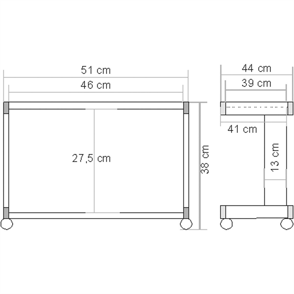 ROLINE Mini Printer tafel, grijs