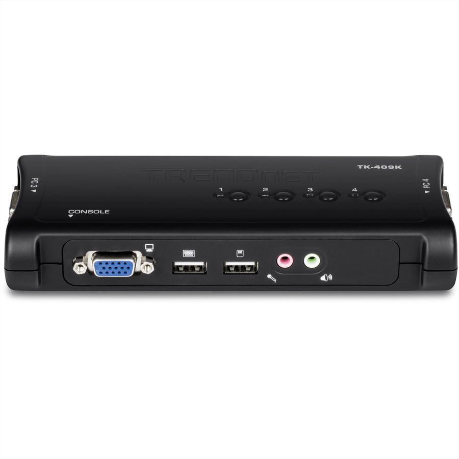 TRENDnet TK-409K KVM-switch 4-poorts USB-kit met audio