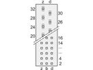 SCHROFF Stekker Type M, EN 60603, DIN 41612, Vrouw, 24 Wire-Wrap +7 FASTON 6,3 mm