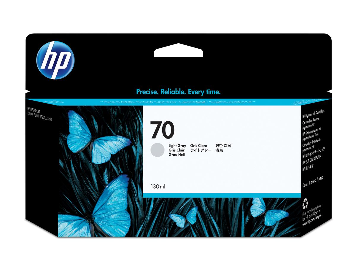 HP 70 lichtgrijze DesignJet inktcartridge, 130 ml