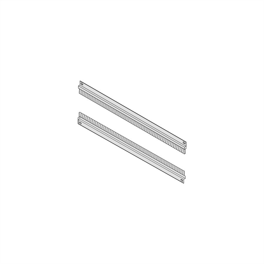 SCHROFF 19" Cable Ducting With Brush Strip, Silver