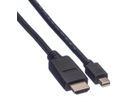 VALUE Mini DisplayPort Cable, Mini DP-HDTV, M/M, black, 2 m
