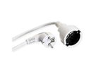 BACHMANN extension cable with earthing contact, 230VAC, white, 15 m