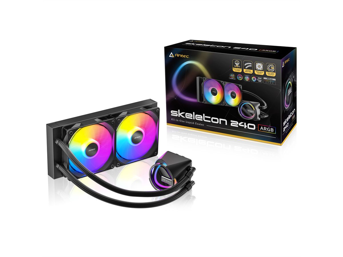ANTEC Skeleton 240 ARGB processor fan water cooling, black