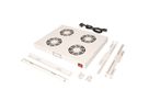 ROLINE 19" Fan unit with 4 fans, ON/OFF grey