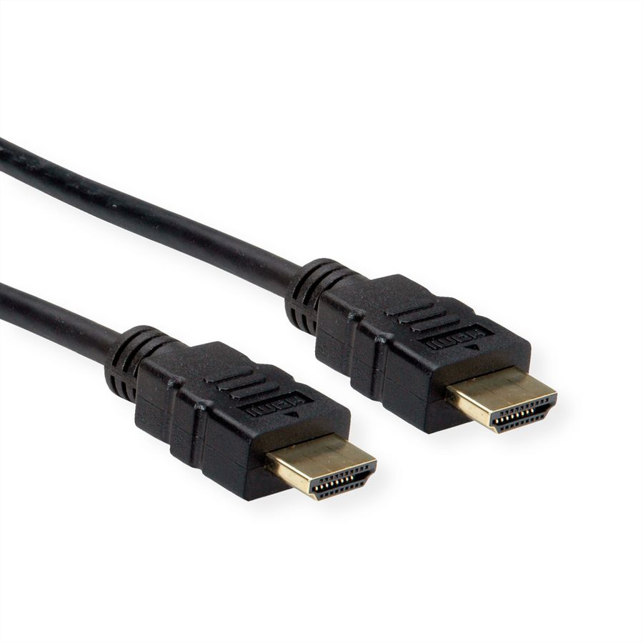 ROLINE HDMI High Speed Cable + Ethernet, TPE, black, 1 m
