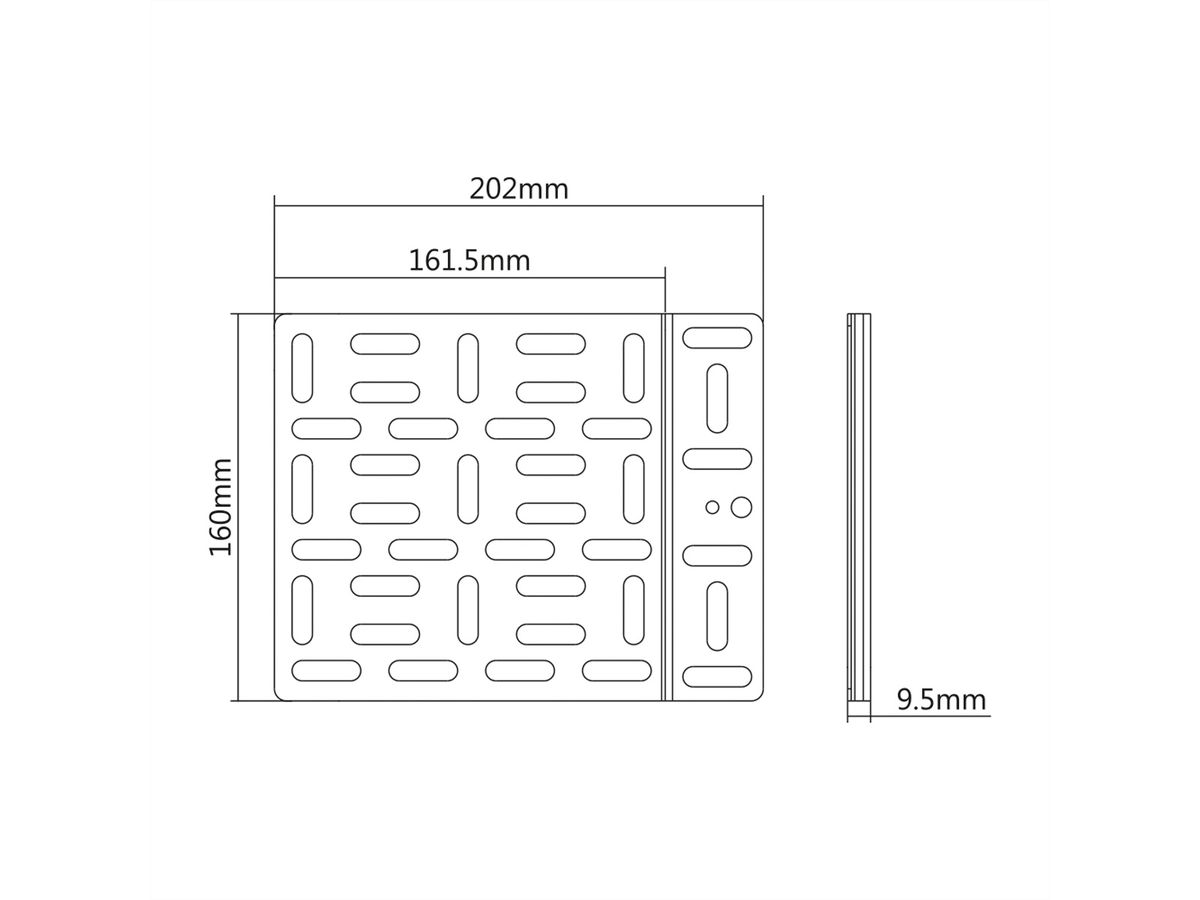 ROLINE Houder voor mediaspeler, klein (202 x 160 mm)