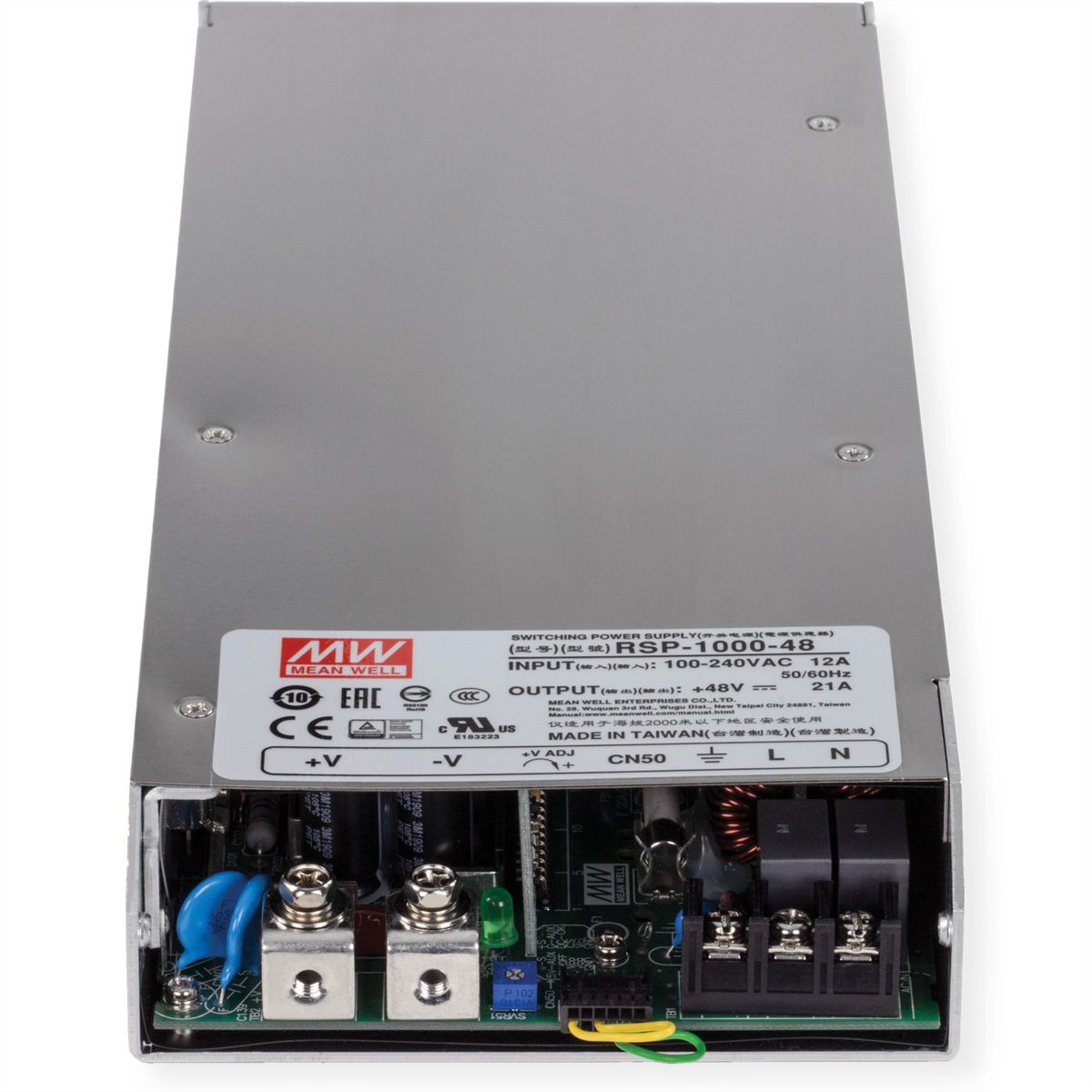 TRENDnet TI-RSP100048 Industriële voeding 1000W, 48V DC, 21A AC naar DC, PFC-functie