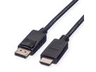 ROLINE GREEN DisplayPort Cable, DP - HDTV, M/M, black, 2 m