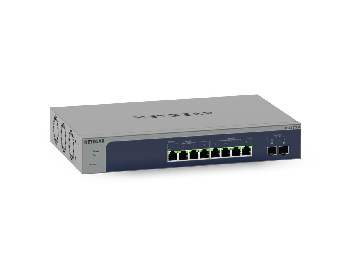 NETGEAR MS510TXM network switch Managed L2/L3/L4 10G Ethernet (100/1000/10000) Grey, Blue