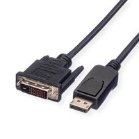 VALUE DisplayPort Cable, DP-DVI (24+1), LSOH, M/M, black, 1 m