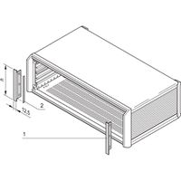 SCHROFF PropacPRO afbouwkit, voorzijde, voor EMC afscherming, 2 HE