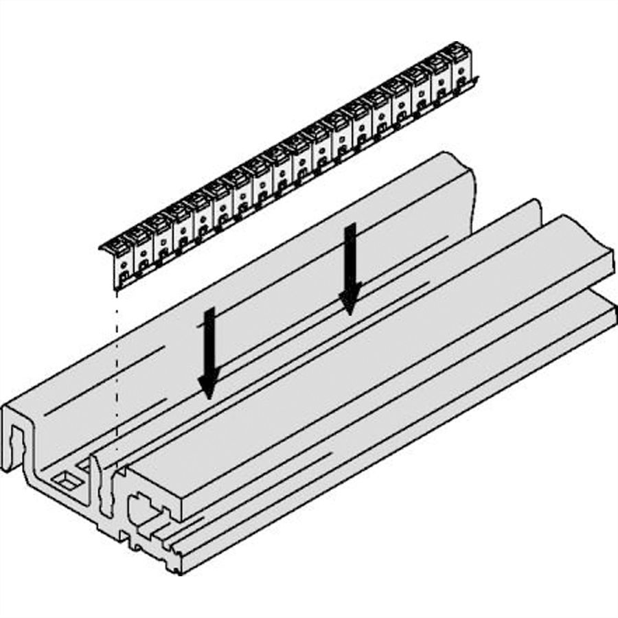 SCHROFF horizontale rail type H-VT, zwaar, met EMC-pakking, 28 pk