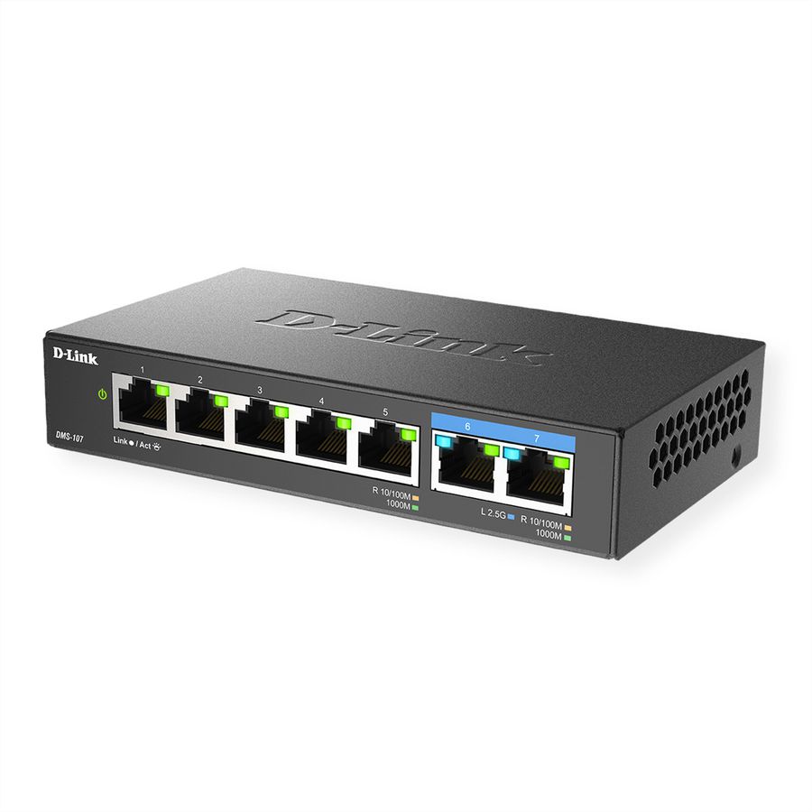 D-Link DMS-107/E 7-poorts switch Multi-Gigabit onbeheerd