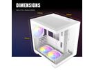 ANTEC CX60M ARGB PC Gehäuse Mini Tower Micro-ATX, weiß