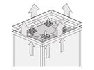 SCHROFF Eurorack Fan Tray for Fan Top Cover, Without Fan, 600W 900D