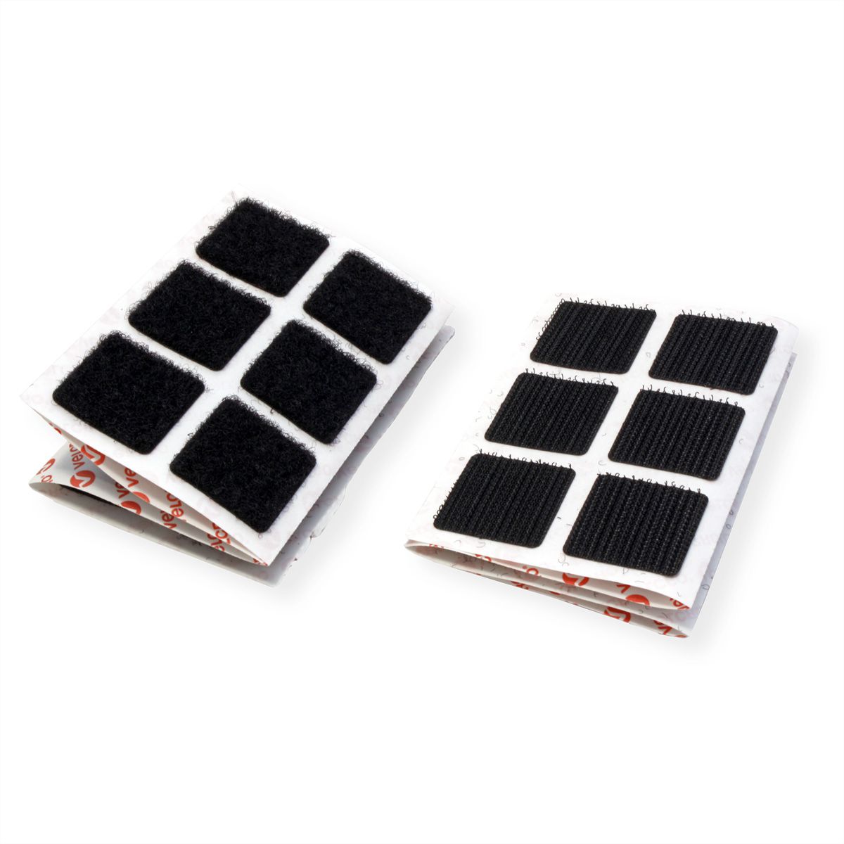 VELCRO® klittenband vierkanten zelfklevende klittenband 25 mm x 25 mm x 24 sets zwart